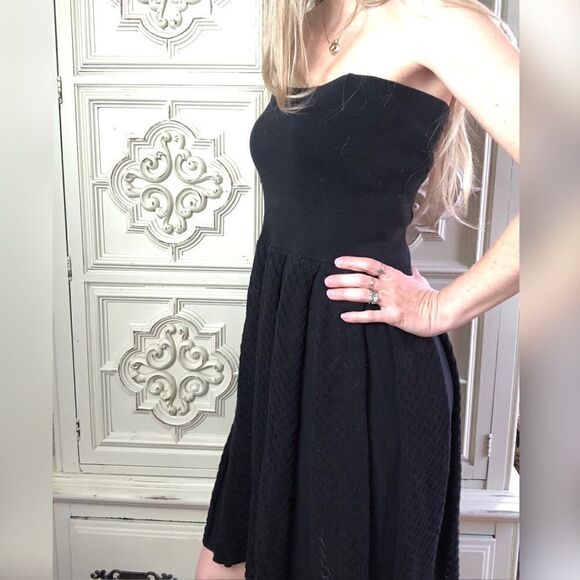 French connection Y2K black knitted cotton dress - Picture 1 of 8